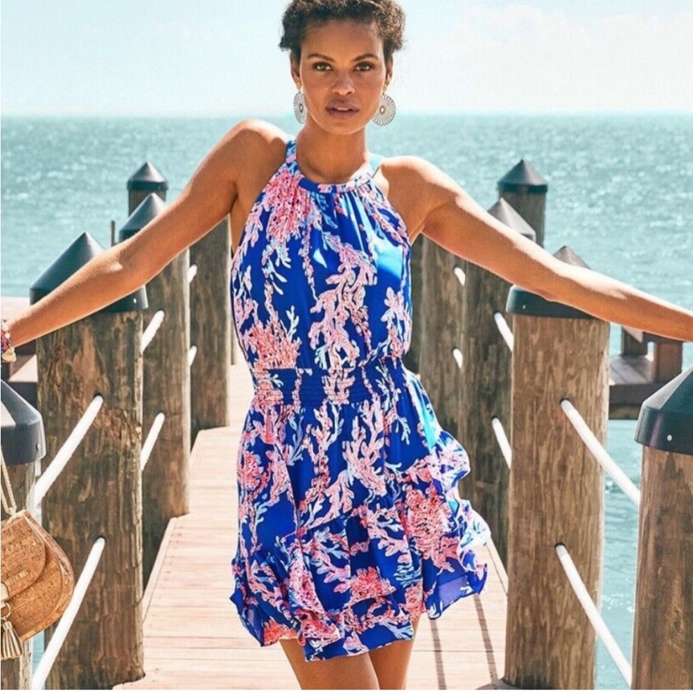 Lilly Pulitzer Pamelyn Lilleeze Blue Coral Dress 2